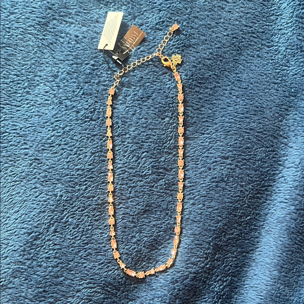 White House Black Market NWT Pink and Gold Necklace